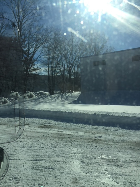 street cleared of snow